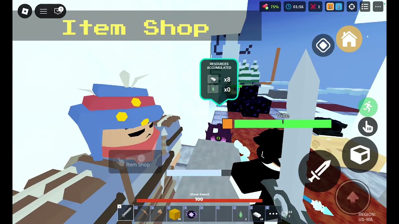 Playing bedwars