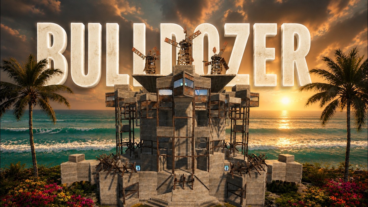 The BULLDOZER ︱The Best 5-6 Man Rocket Tank︱ Rust Base Design
