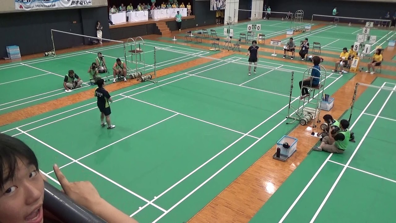 2015年IH バドミントン 女子 シングルス 準々決勝 志田千陽（青森山田 青森）vs 山口茜（勝山 福井）