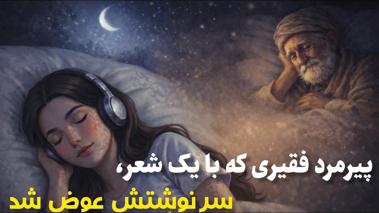 🌙 پیرمرد فقیر و رویای شاعر شدن | قصه شب آرام برای خواب راحت