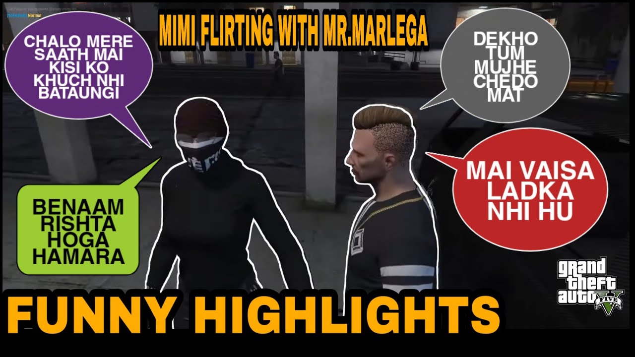 Mimi Flirting with Mr. Marlega as Sheila || GTA V Funny Highlights