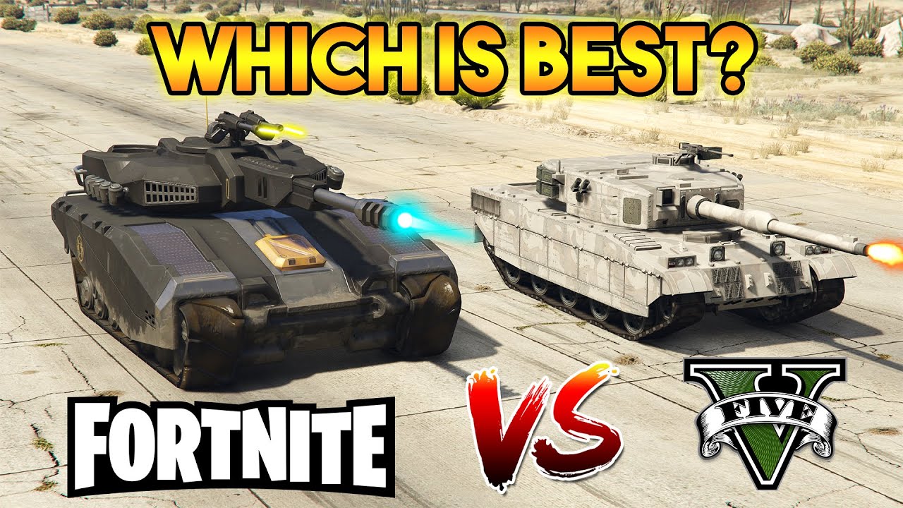 GTA 5 RHINO TANK VS FORTNITE TITAN TANK  | WHICH IS BEST?