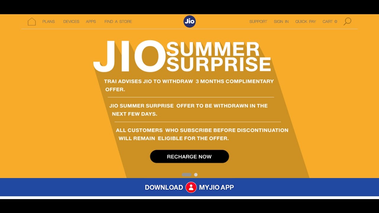 Jio Summer Surprise offer, Last date 9th or 10th April, Best recharge option for you (Explained).