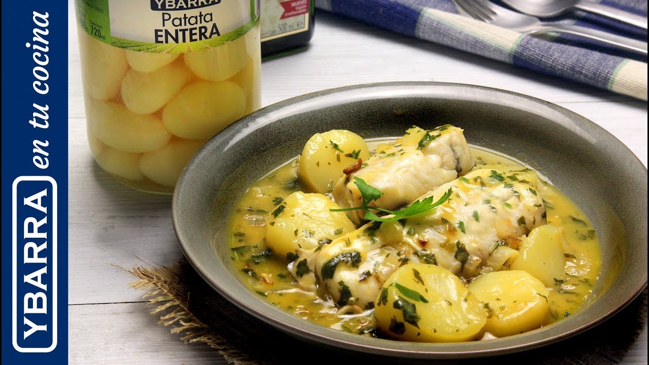 Merluza con patatas en salsa verde - Guisos f&aacute;ciles
