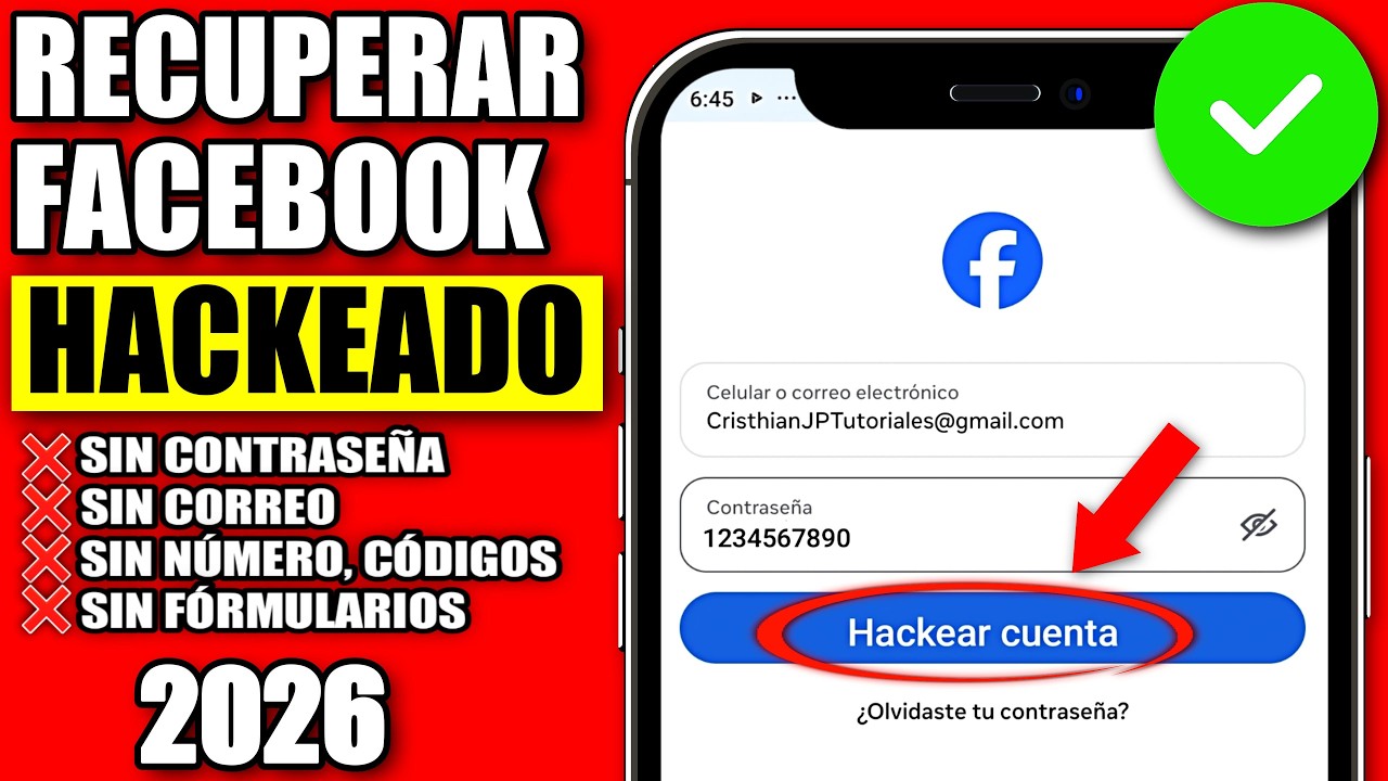 ✅C&Oacute;MO RECUPERAR MI CUENTA DE FACEBOOK 2026 HACKEADA SIN CORREO, N&Uacute;MERO, CONTRASE&Ntilde;A FORMULARIO