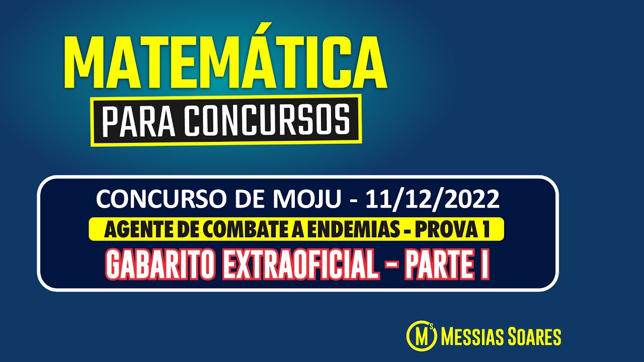 CONCURSO DE MOJU  PROVA 1 - ACE (parte 1)