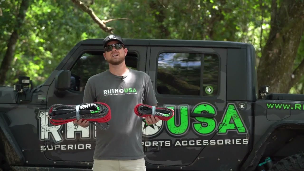 Rhino USA Synthetic Winch Rope Installation
