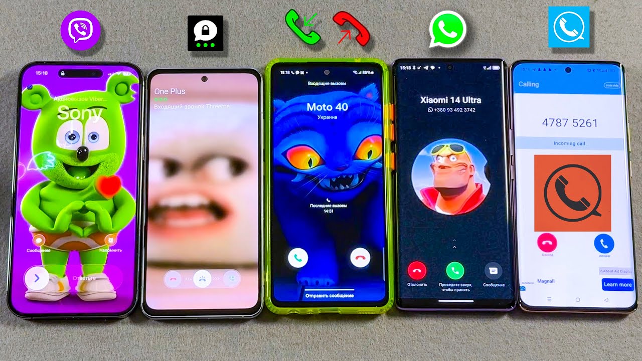 3 Social Media Viber Vs iPhone Vs WhatsApp Vs Threema Nokia Vs Blackview Vs Samsung Incoming Call