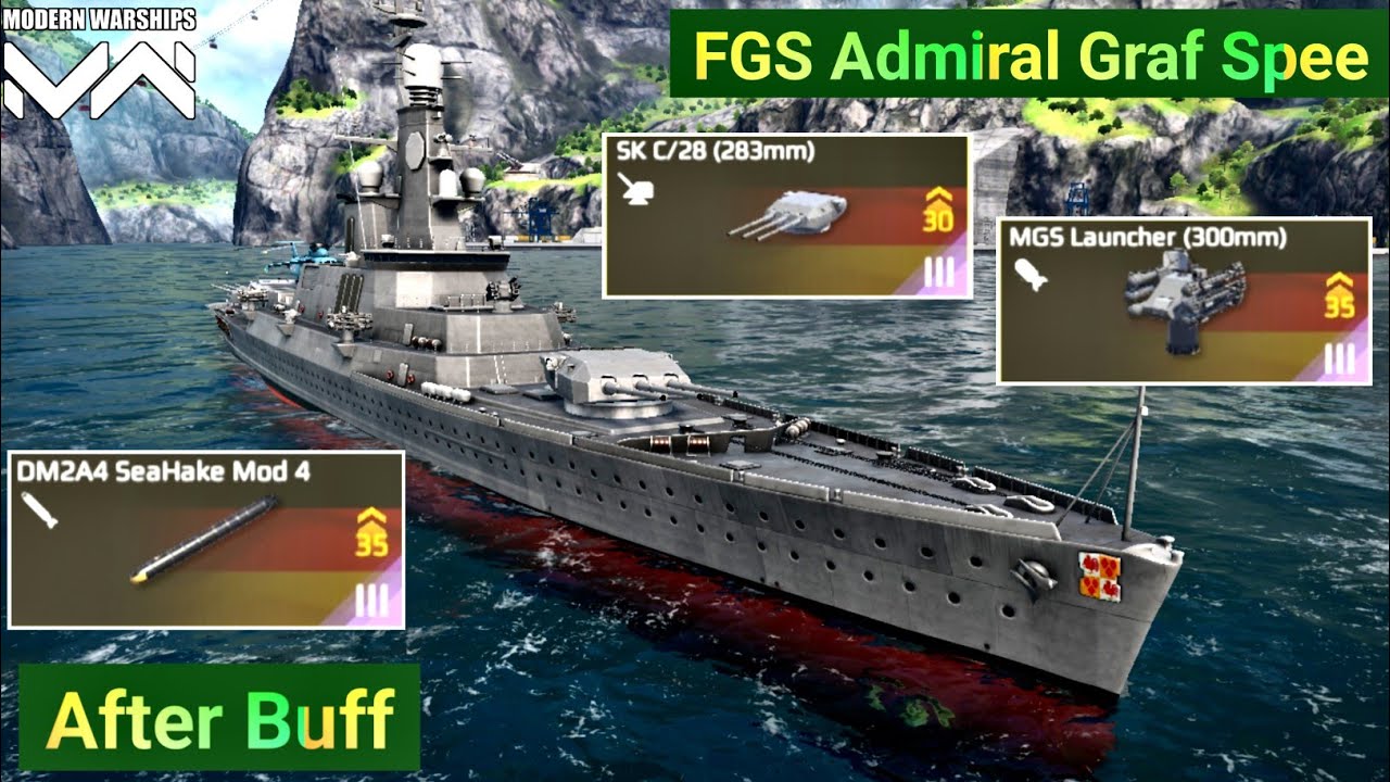 FGS Admiral Graf Spee Review & Gameplay Modern Warship Alpha Test 