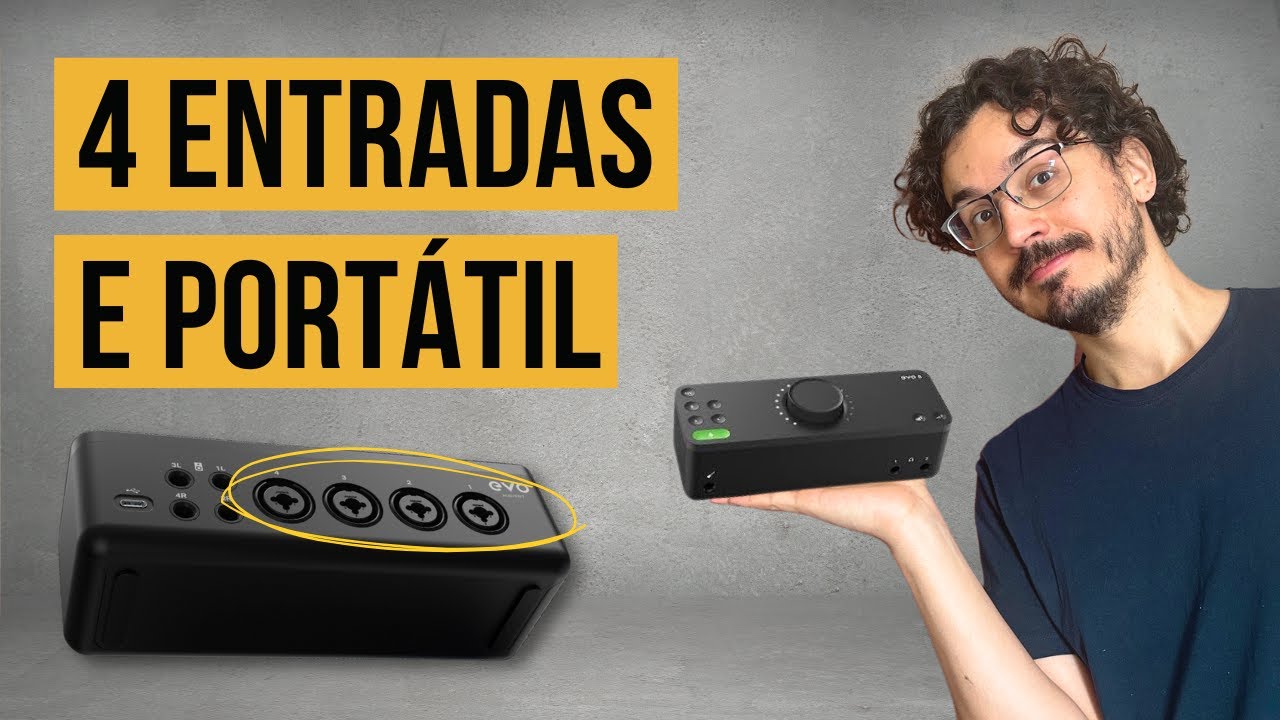 Interface BARATA e PROFISSIONAL com 4 entradas e 4 sa&iacute;das: Audient Evo 8