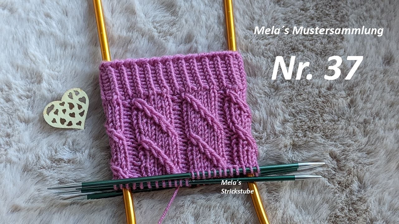 Sockenmuster Nr. 37 - Muster in Runden stricken / Diagonalmuster / knitting sock pattern