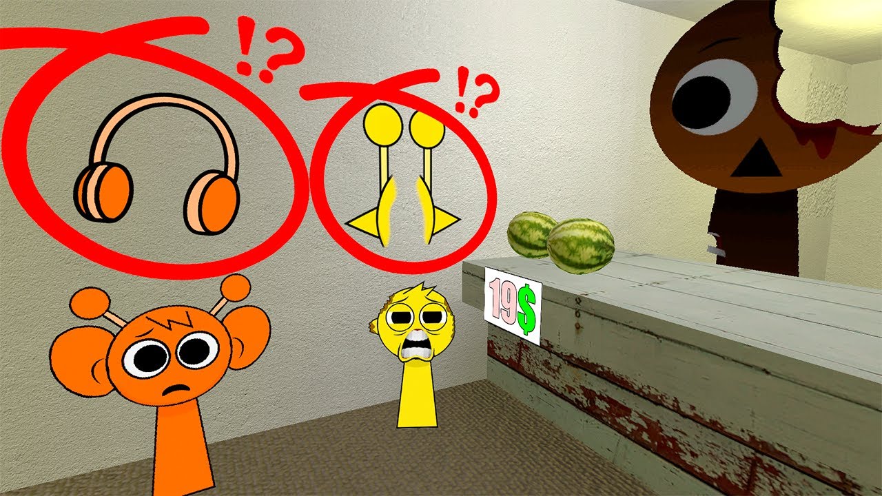 Angry Brud the Salesman took the Sprunki Baby parts