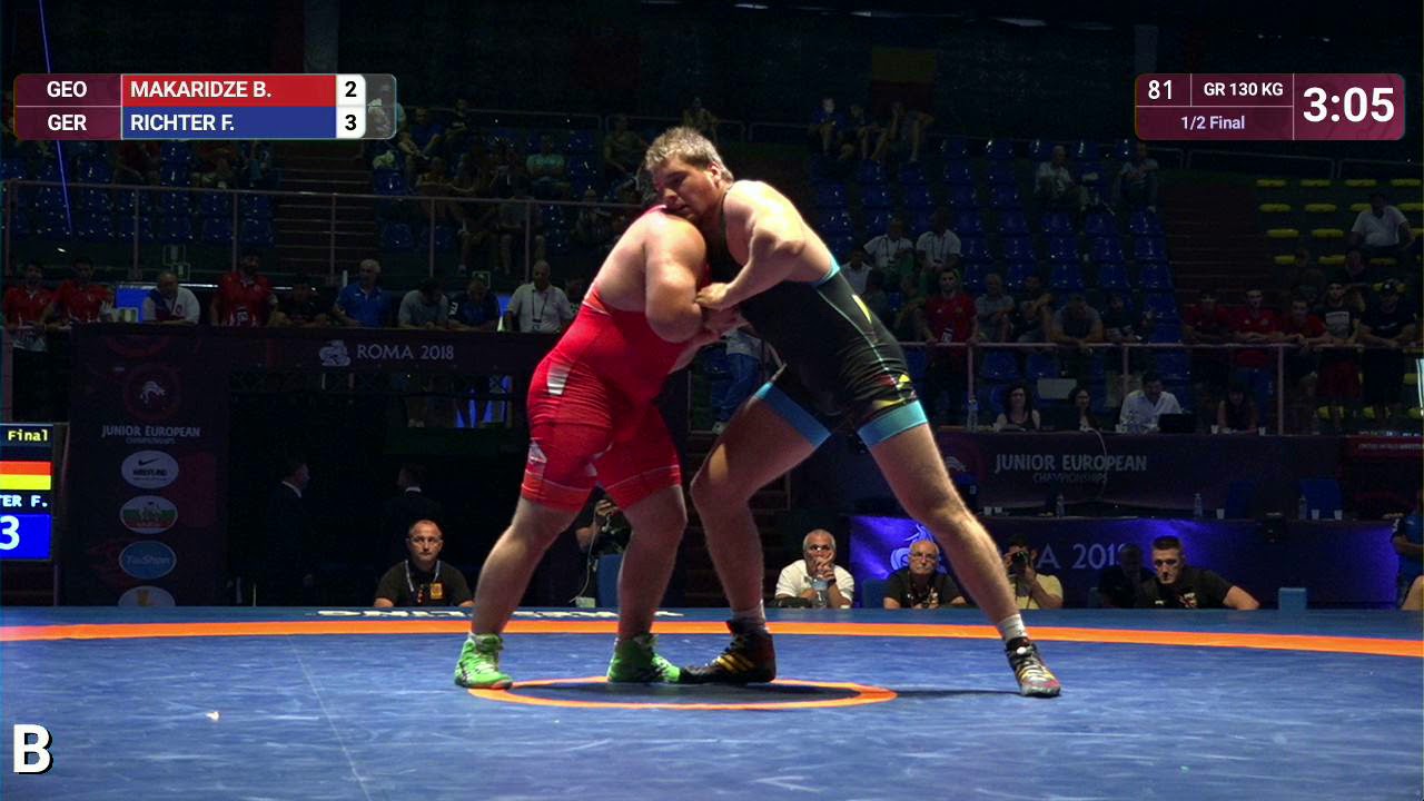 1/2 GR - 130 kg: B. MAKARIDZE (GEO) v. F. RICHTER (GER)