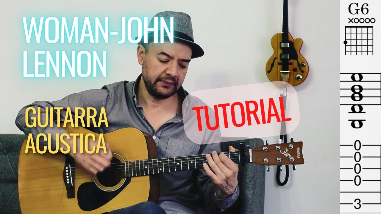 WOMAN-JOHN LENNON (tutorial guitarra acustica)