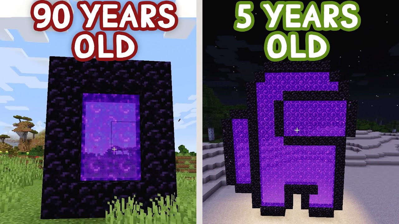 minecraft at different ages compilation