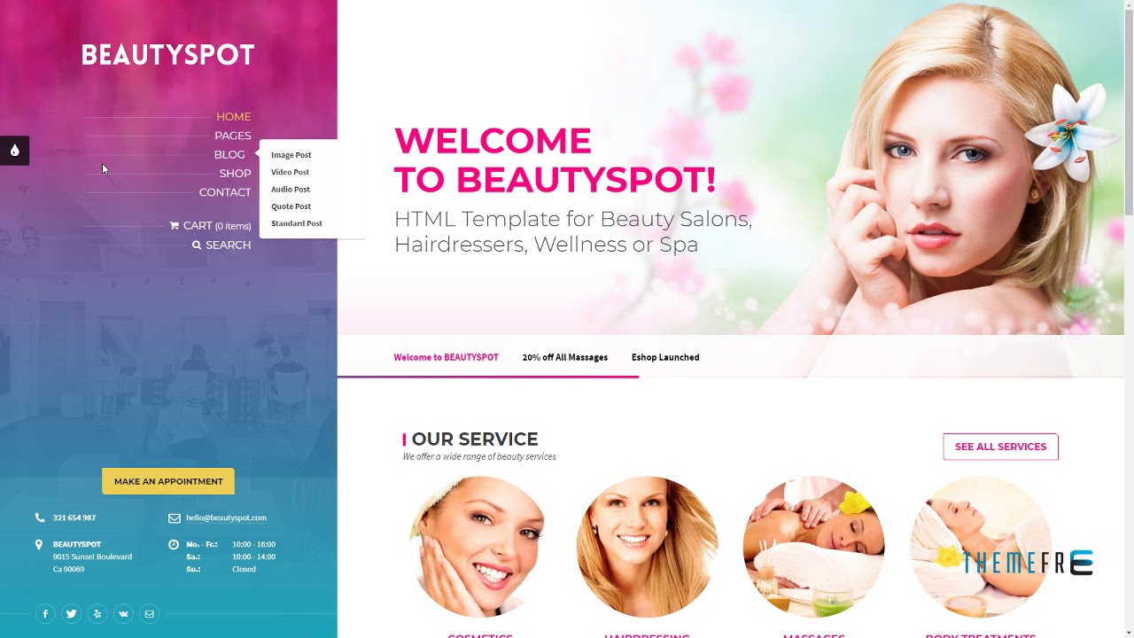 BeautySpot - WordPress Theme for Beauty Salons      Alan Taro