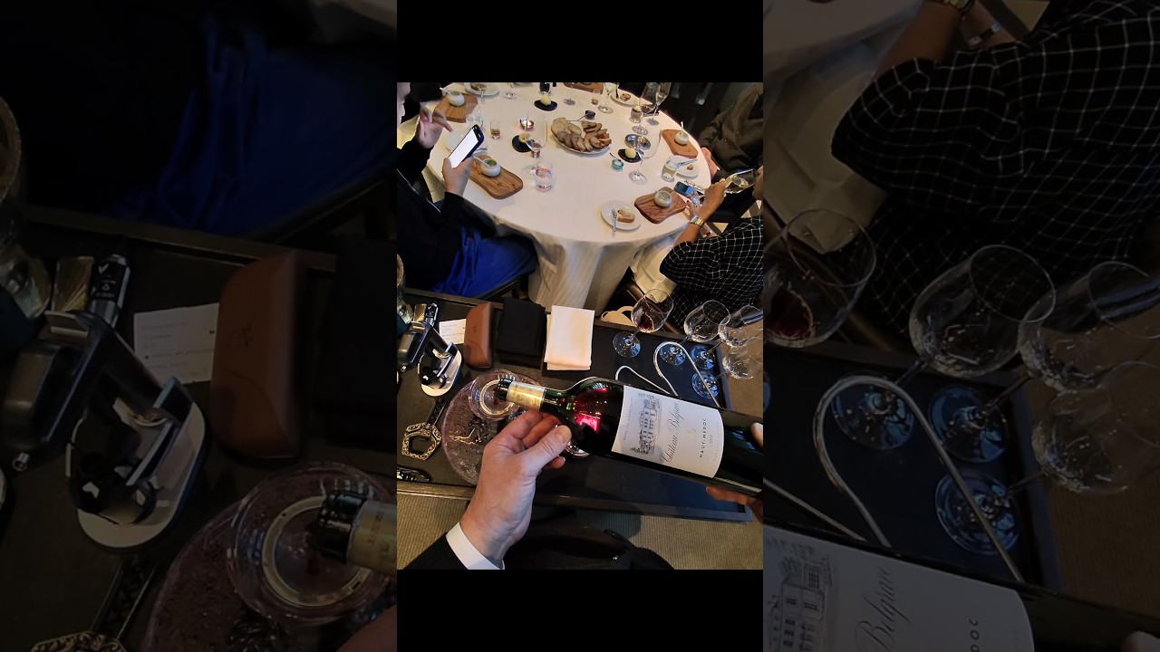 Decanting Tableside $800 2003 Chateau Belgrave 1.5L #fyp #pov #trending #viralvideo #food #asmr #wow