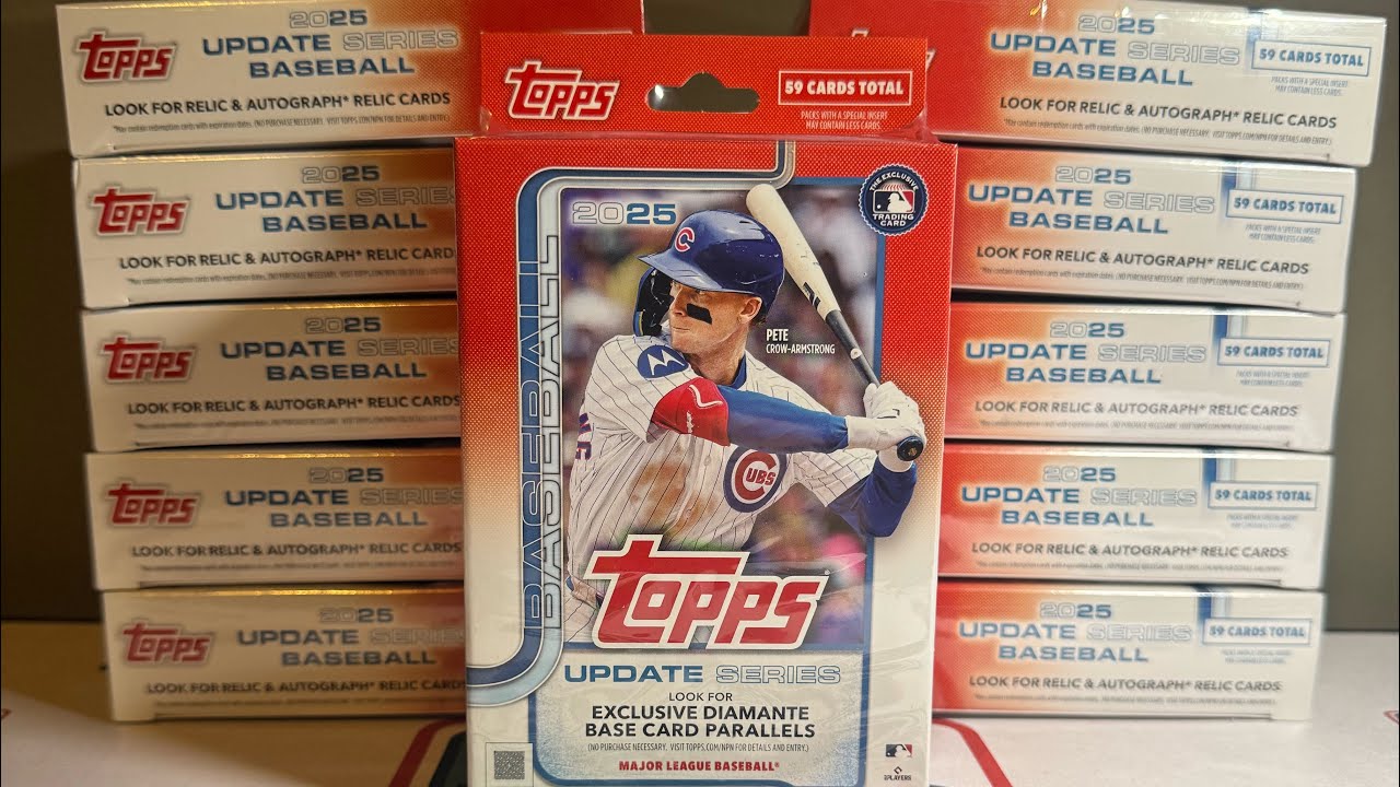 Black Diamante /10 😱🔥Открываю (10) коробок с бейсбольными карточками Topps Update 2025 года!!