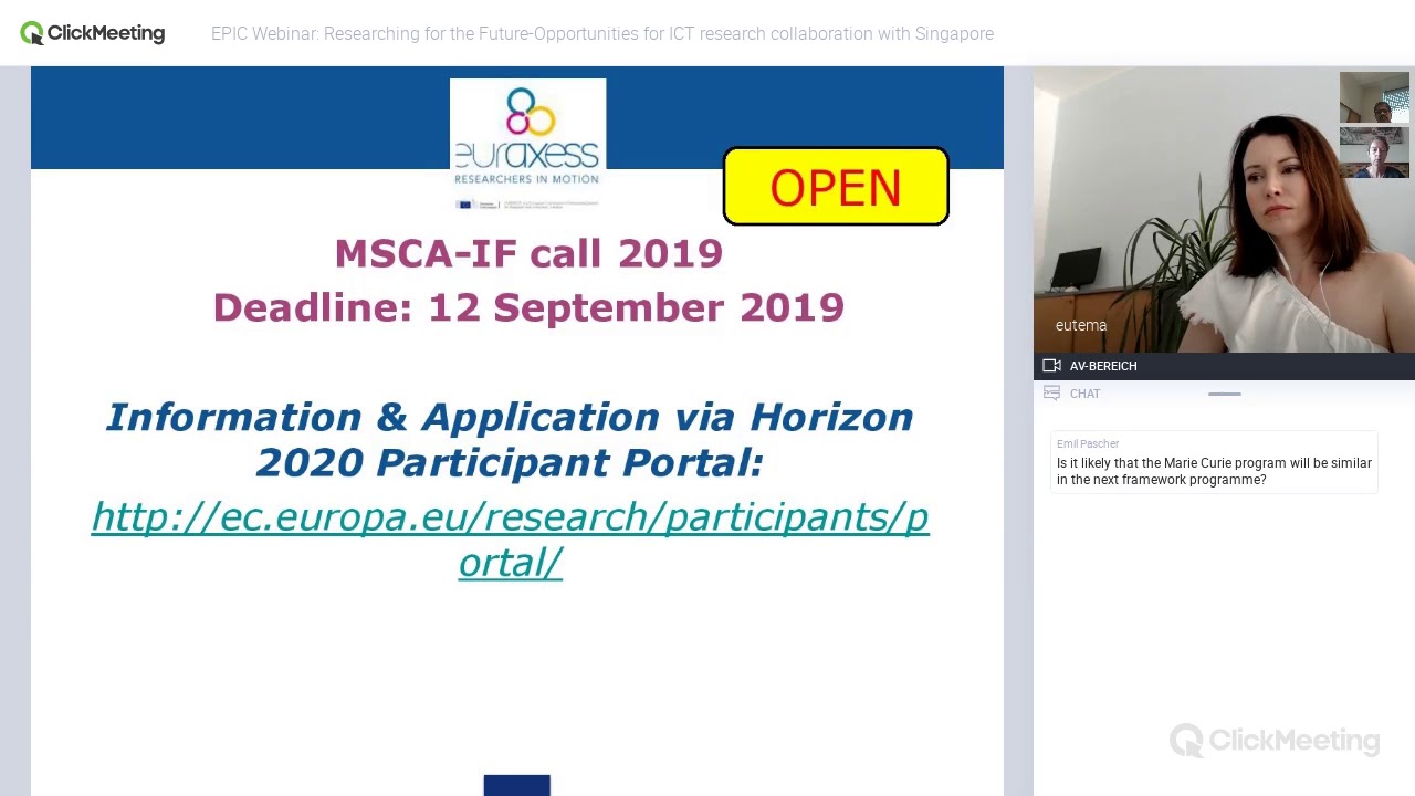 Webinar: Opportunities for ICT research collaboration with Singapore