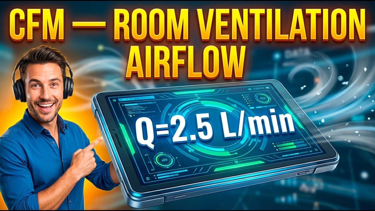 CFM &mdash; Room Ventilation Airflow Calculator &mdash; How to Use It | Engineering Tool
