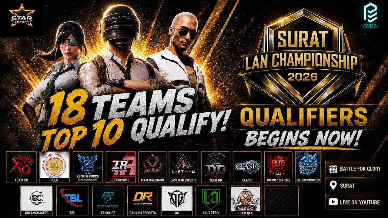 🏆Surat LAN Championship 2026 Qualifiers LIVE | Battle for Who is The Best
