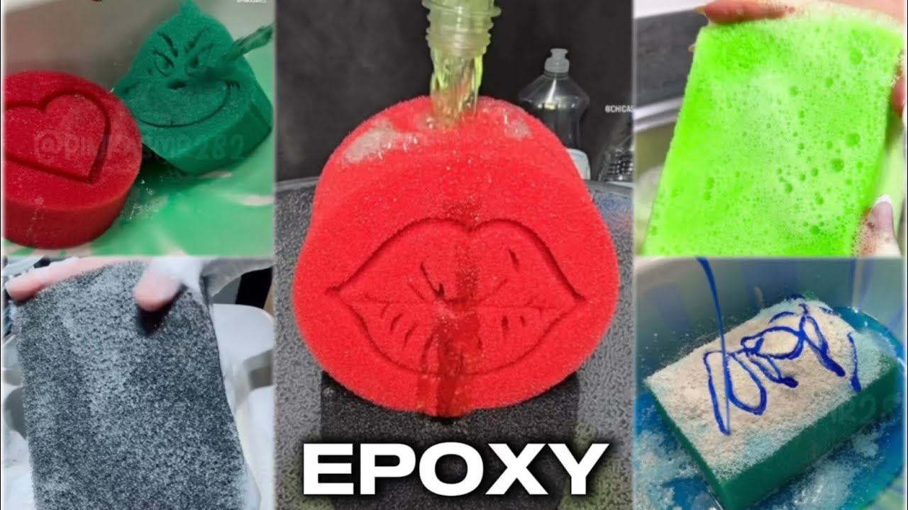 ASMR EPOXY SPONGE SQUEEZING 