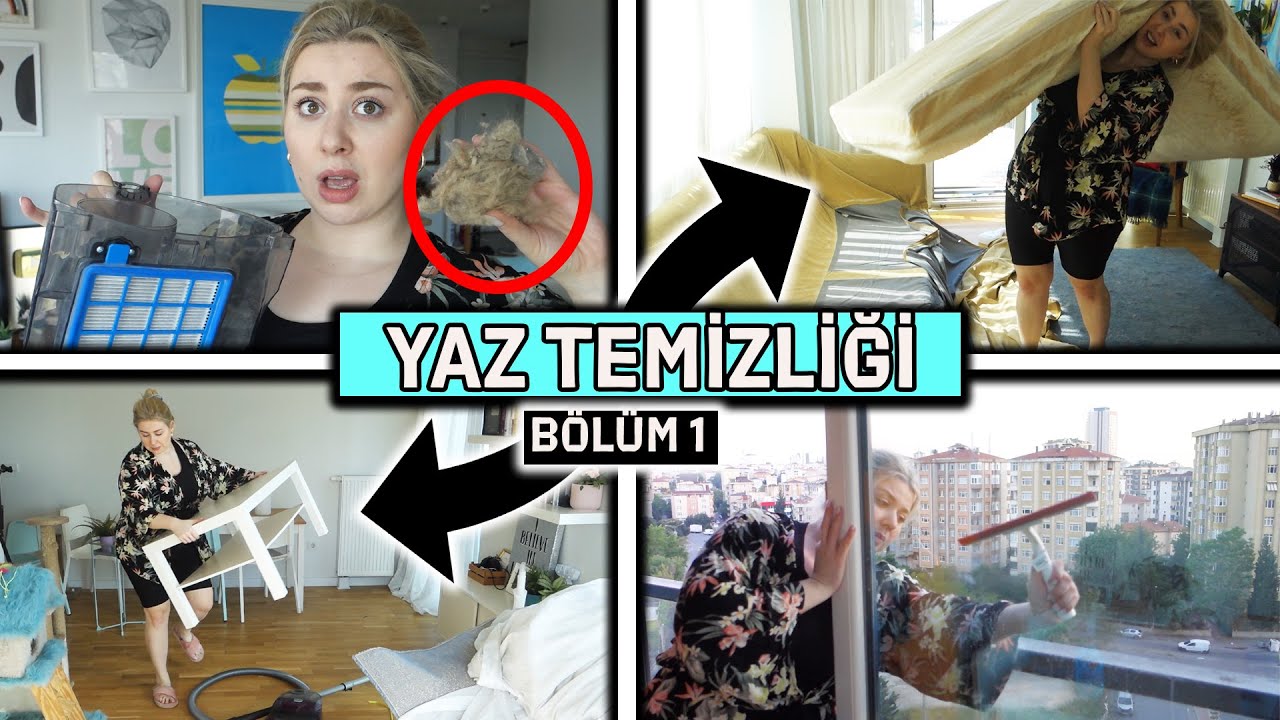 EVİMDE DERİNLEMESİNE YAZ TEMİZLİĞİ 🙏Perdeler yıkandı|Halılar toplandı💦Salonumu tekrar dekore ettim☀️