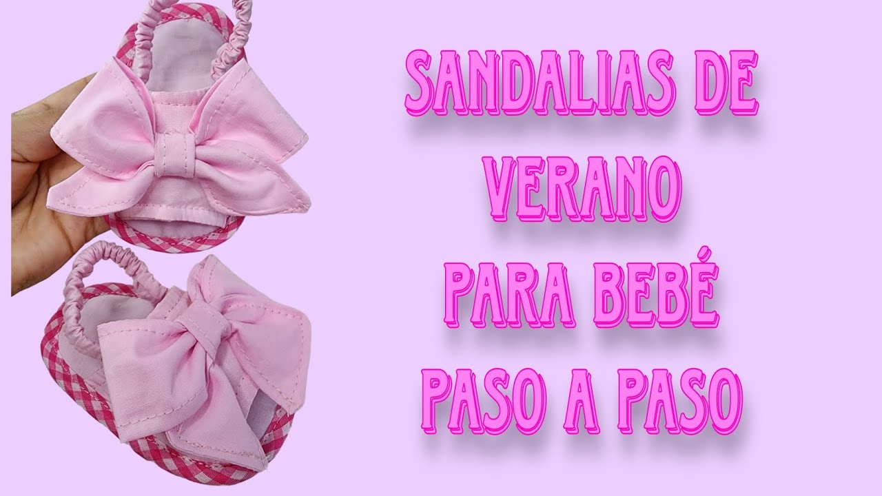 Sandalias de verano para bebé paso a paso, MOLDES GRATIS