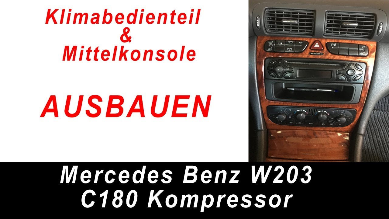 W203 Projekt Update 15 Ausbau Abdeckung Mittelkonsole Erneuerung Klimabedienteil