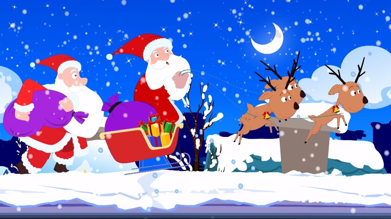 Papai Noel descer pela chaminé | natal canções | festival canção | Santa claus Down The Chimney