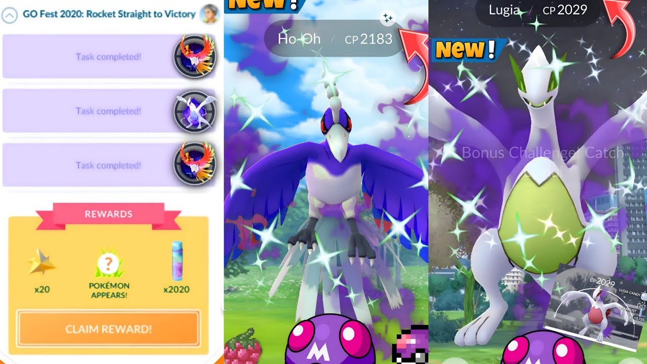 Finally I Got✨️Shiny Shadow Lugia & Ho-oh Raid in Pokemon Go