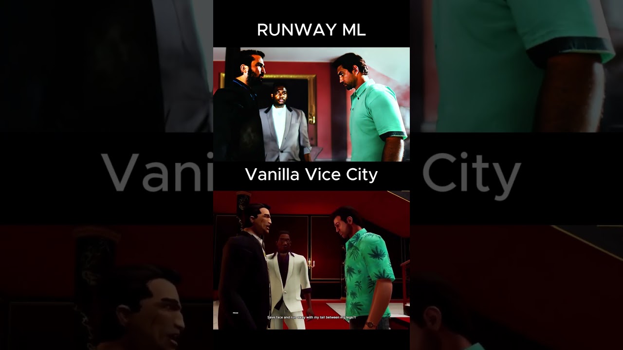 GTA VICE CITY FINAL CUTSCENE RUNWAY ML AI   #gta #gtavicecity #vicecity  #runwayai