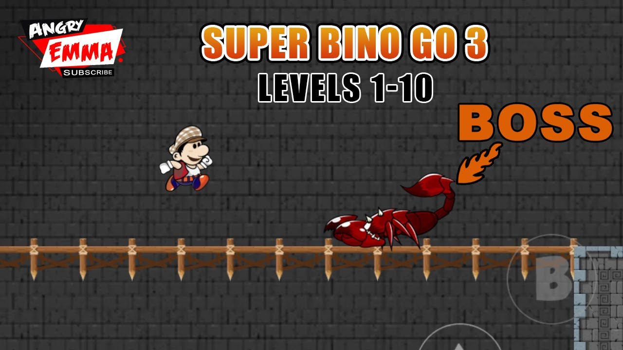 Super Bino Go 3 - Levels 1-10 + BOSS (Android Gameplay)