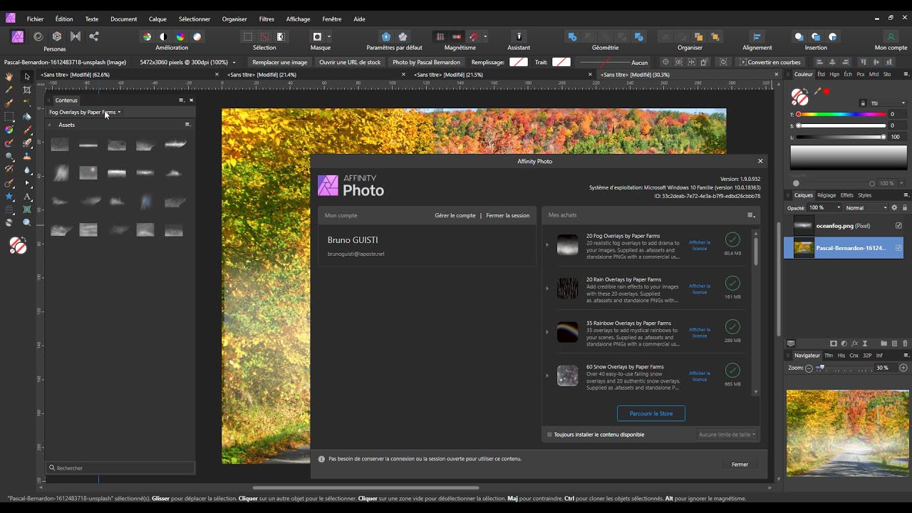 Principales nouveautés Affinity Photo 1.9