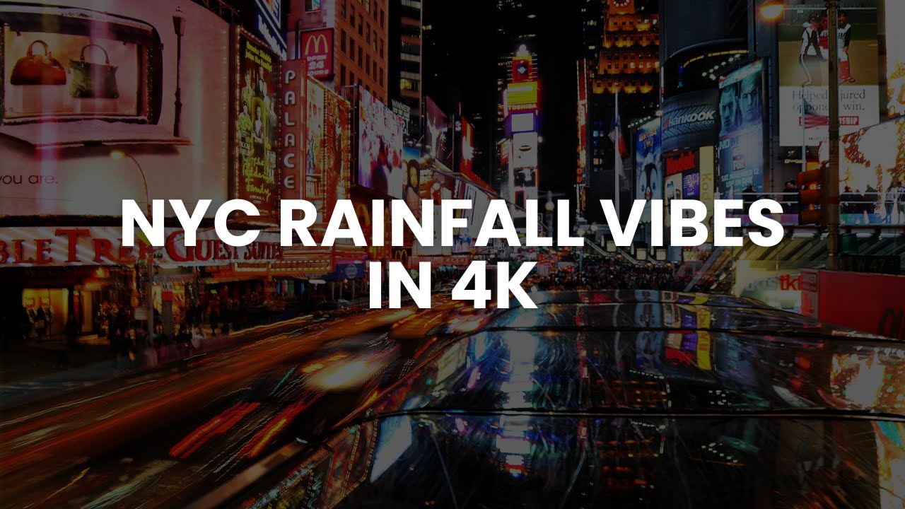 NYC Rainfall Vibes | Hypnotic City Skyline & Thunderstorm for Deep Sleep 🌧