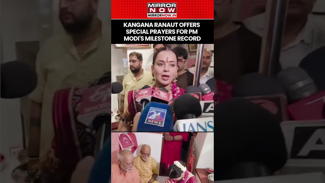 Kangana Ranaut Offers Prayers At Jodhpur's Ganesh As PM Modi Enters His 13th Year In Office #shorts