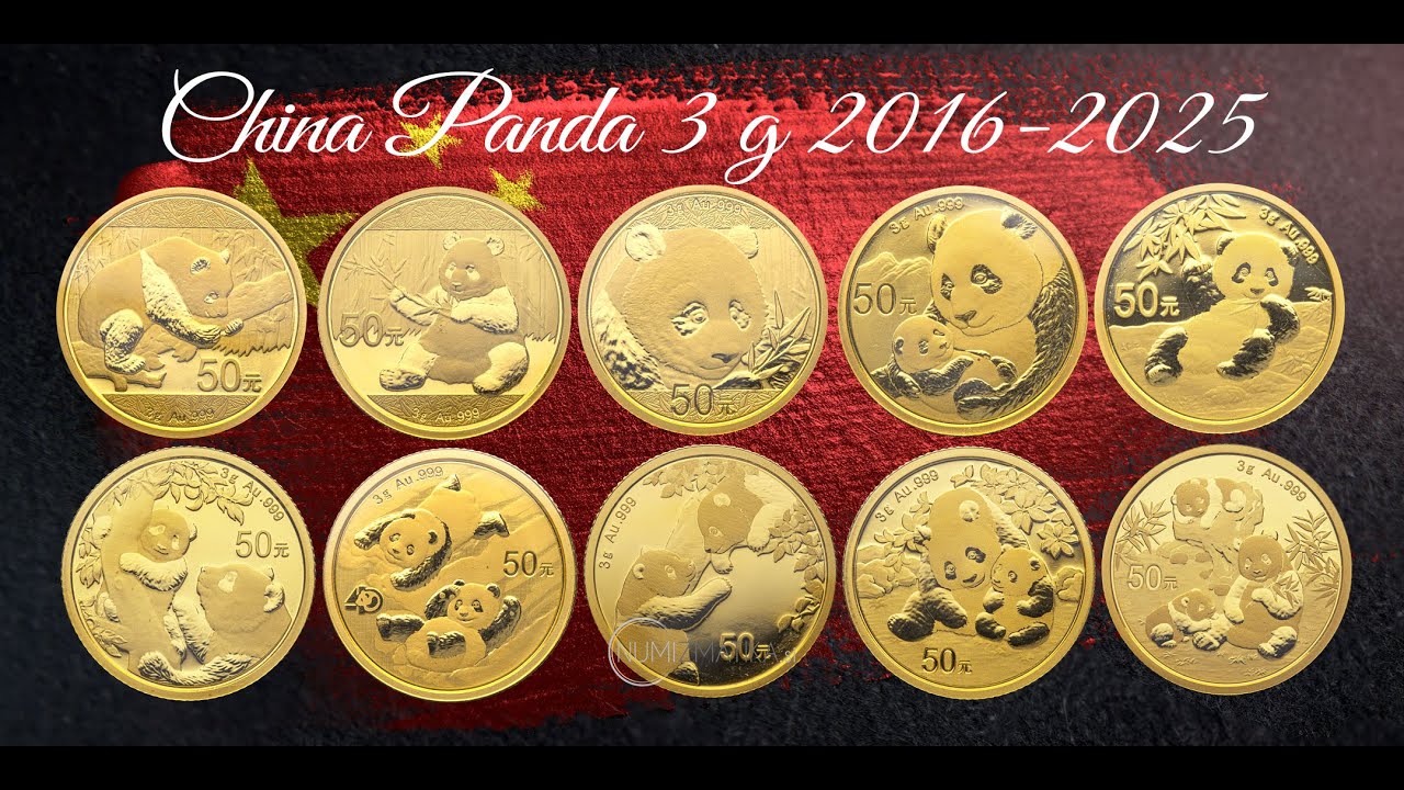 Gold Panda Coin Collection 2016–2025 | 3 g .999 Gold | Original Mint Sealed