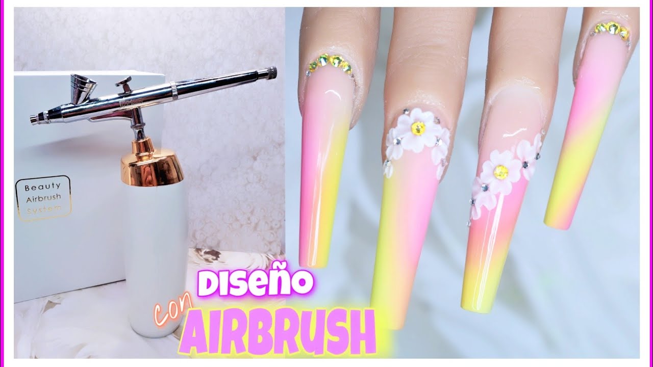 UÑAS con AIRBRUSH | AEROGRAFO RECARGABLE