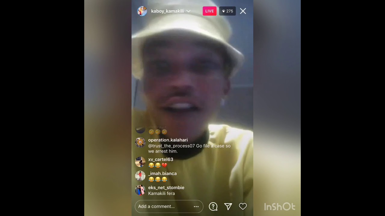 #vipersnap_na Kaboy Kamakili insulting his fans through an Instagram live 🥺
