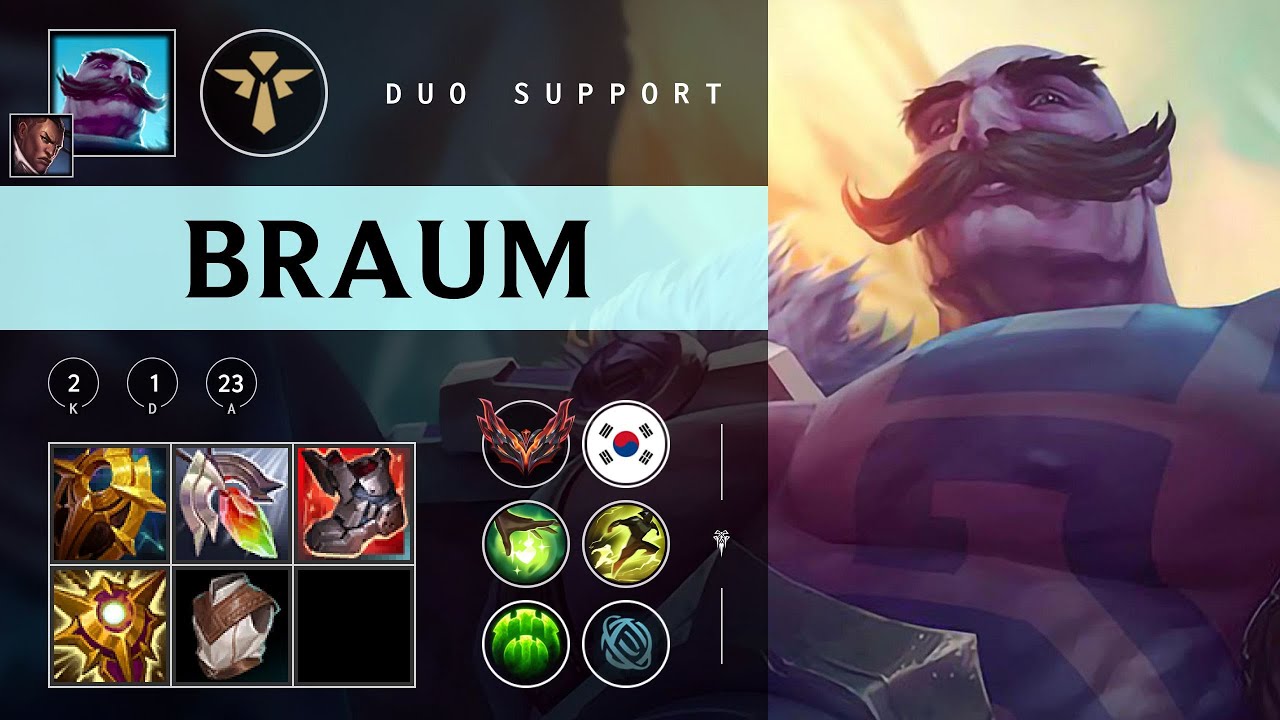 Braum Support vs Rakan - KR Grandmaster Patch 25.24