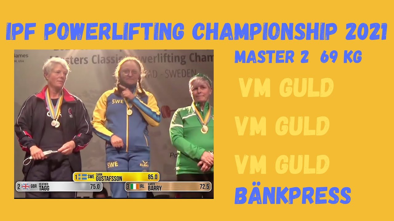 Carin Gustafsson VM styrkelyft IPF klassisk master 2 Halmstad sep 2021