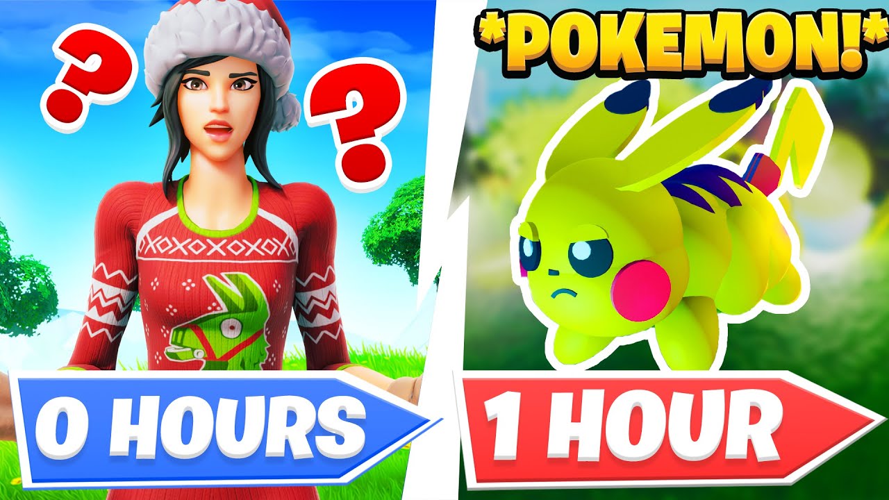 I gave 5 *FORTNITE BUILDERS* 1 Hour to Build A Pokémon...