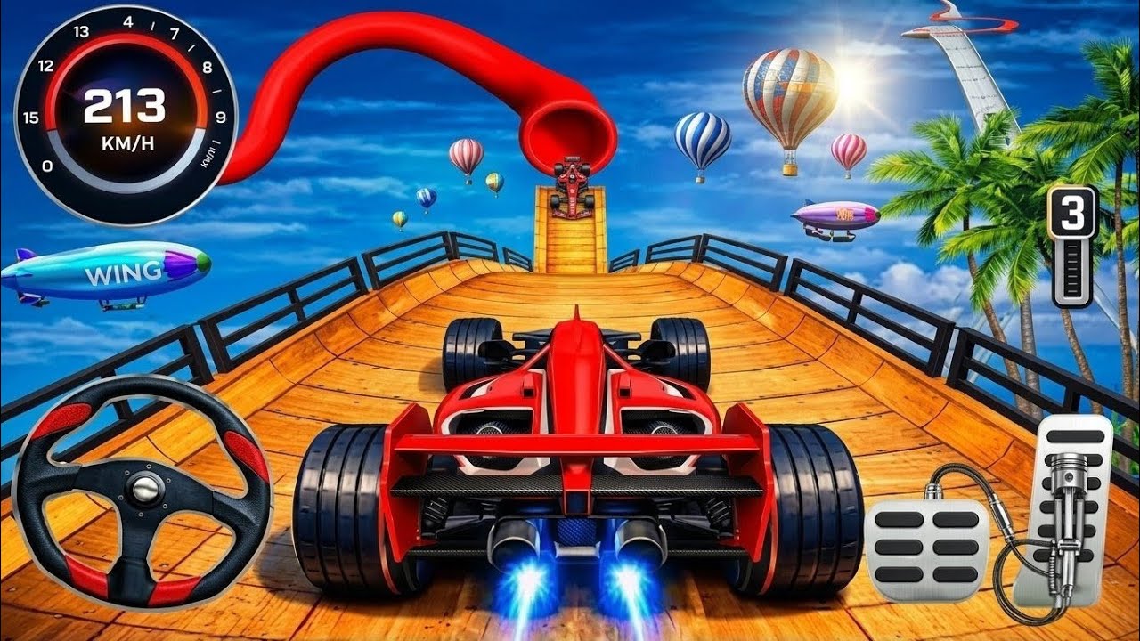 Impossible 💯 Mega Ramp Race 3D Challenge – GT Formula Car Stunt Master Simulator – Android Game 🔥