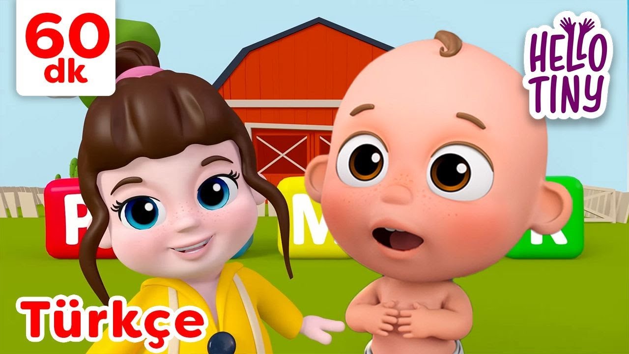 Çiftlik Hayvanları Şarkısı | Bebekler için şarkılar | Hello Tiny Türkçe