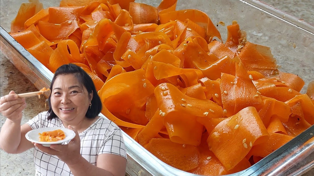 SALADA DE CENOURAS EM FITAS TEMPERO ORIENTAL | e mostrando a chácara natureza