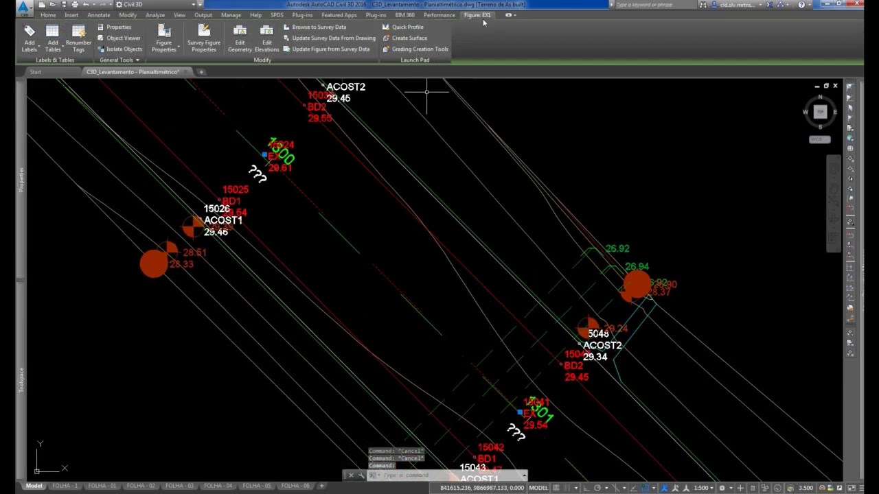 Trabalhando com a Aba Survey   Civil 3D