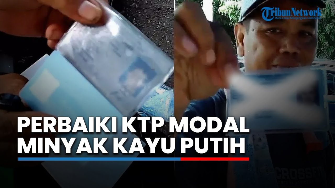 Berbekal Minyak Kayu Putih, Begini Cara Mang Ade Perbaiki KTP Rusak Kliennya hingga Tampak Baru Lagi