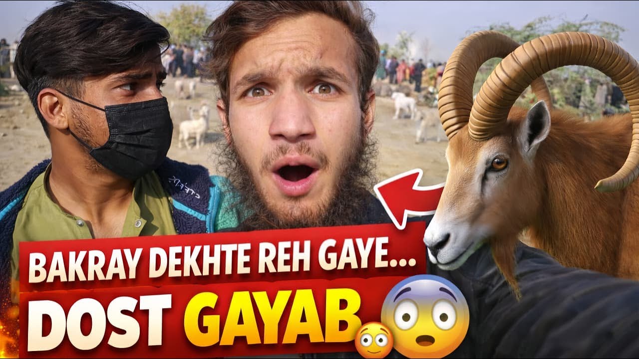 Bakray Dekhte Reh Gaye… Dost Gayab 😱 | Bakra Mandi Vlog