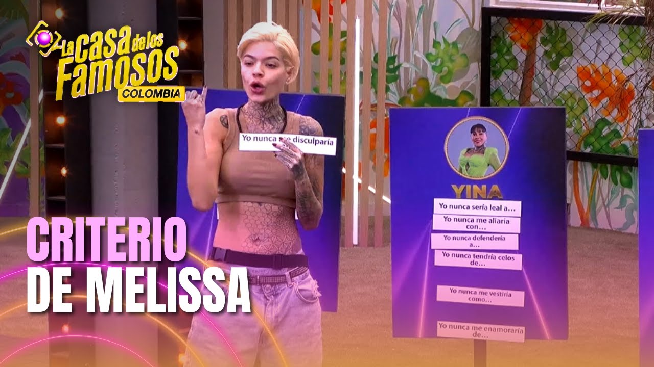 Melissa ACLARA que jamás DISCULARÍA a Yina | La casa de los famosos Colombia