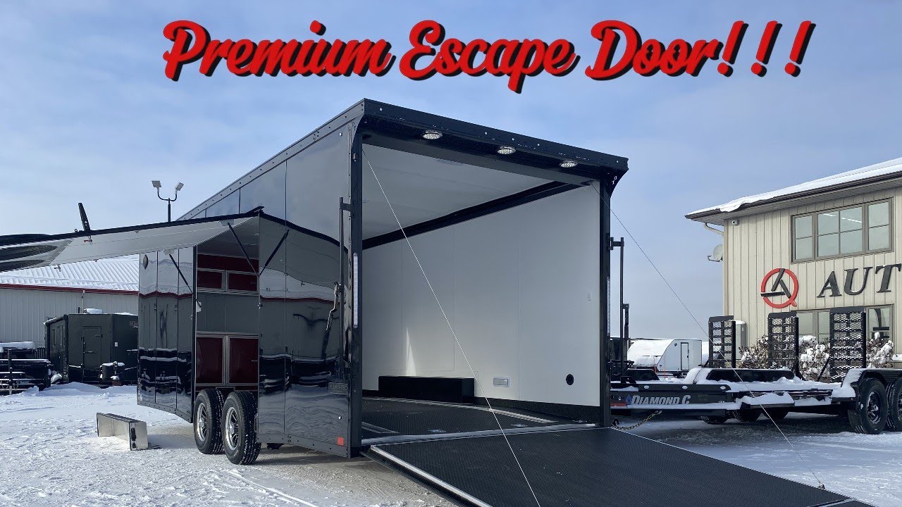 Enclosed Car Hauler With Premium Escape Door Package